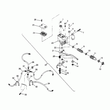 CONTROLS - MASTER CYLINDER/BRAKE LINE Sport 400L W958540 (4930133013B009)