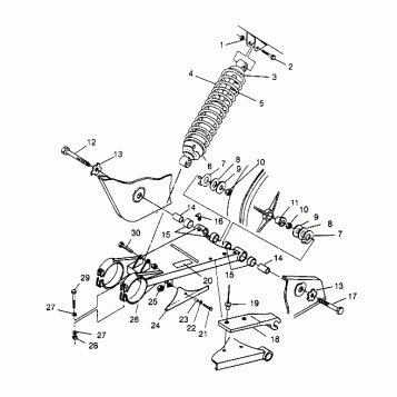 SWING ARM/SHOCK MOUNTING Sport 400L W958540 (4930133013B010)
