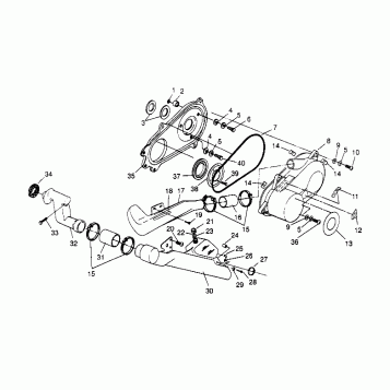 CLUTCH COVER ASSEMBLY Sport 400L W958540 (4930133013B013)