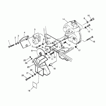 GEARCASE/BRAKE MOUNTING Sport 400L W958540 (4930133013B014)