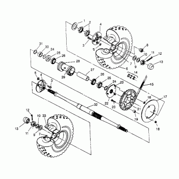 REAR WHEEL DRIVE ASSEMBLY Sport 400L W958540 (4930133013C002)