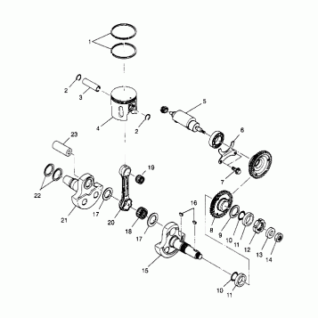 PISTON and CRANKSHAFT Sport 400L W958540 (4930133013C010)