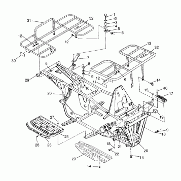 BUMPER/RACK MOUNTING 4x4 300 W958130 (4930183018A008)