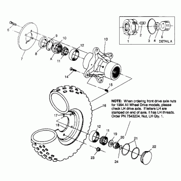 FRONT WHEEL ASSEMBLY 4x4 300 W958130 (4930183018B006)