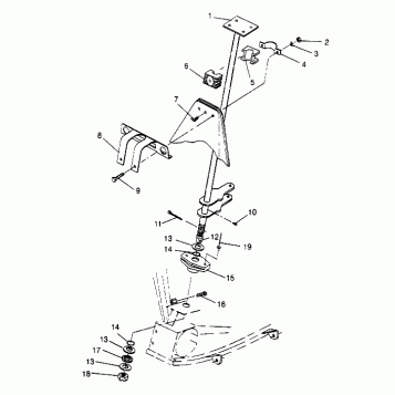 STEERING POST ASSEMBLY 4x4 300 W958130 (4930183018B009)