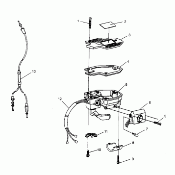 CONTROLS - THROTTLE ASM./CABLE 4x4 300 W958130 (4930183018B011)