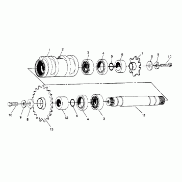 CENTER TIGHTENER ASSEMBLY 4x4 300 W958130 (4930183018B013)