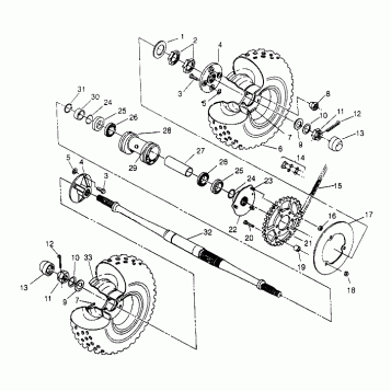 REAR WHEEL DRIVE ASSEMBLY 4x4 300 W958130 (4930183018C006)