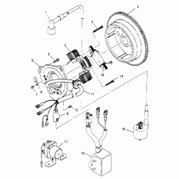 MAGNETO ASSEMBLY 4x4 300 W958130 (4930183018D001)