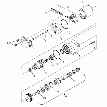STARTING MOTOR 4x4 300 W958130 (4930183018D002)