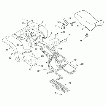 REAR CAB and SEAT ASSEMBLY XPLORER 4X4 W959140 (4930223022A006)