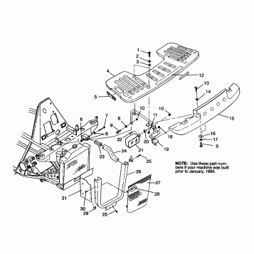 FRONT RACK and BUMPER MOUNTING XPLORER 4X4 W959140 (4930223022A009)