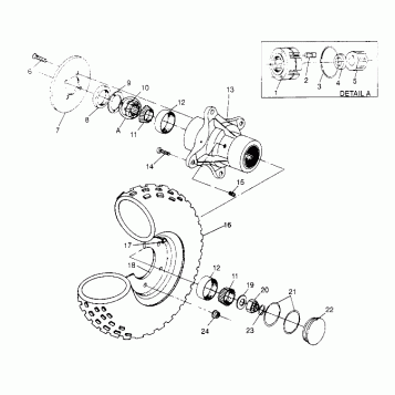 FRONT WHEEL ASSEMBLY  XPLORER 4X4 W959140 (4930223022B007)