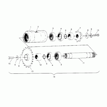 CENTER TIGHTENER ASSEMBLY  XPLORER 4X4 W959140 (4930223022C001)