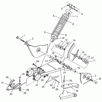 SWING ARM/SHOCK MOUNTING XPLORER 4X4 W959140 (4930223022C002)