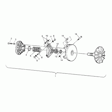 DRIVE CLUTCH ASSEMBLY  XPLORER 4X4 W959140 (4930223022C003)
