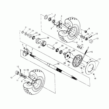 REAR WHEEL DRIVE ASSEMBLY XPLORER 4X4 W959140 (4930223022C008)