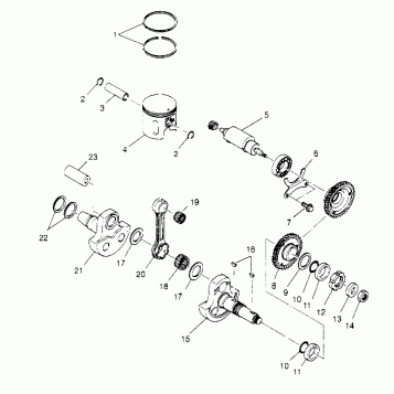 PISTON and CRANKSHAFT XPLORER 4X4 W959140 (4930223022C014)