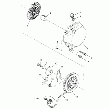 RECOIL STARTER  XPLORER 4X4 W959140 (4930223022D006)