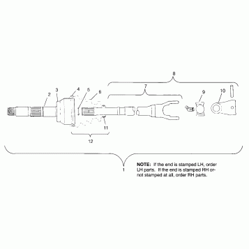 CV JOINT - BTB PARTS 6x6 400L - U.S. W958740, SWEDISH S958740 and NORWEGIAN (49302730270B6A)
