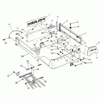 REAR BED MOUNTING 6x6 400L - U.S.  W958740, SWEDISH  S958740 and NORWEGIAN (4930273027A008)