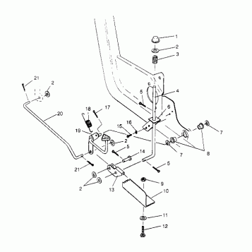 FOOT PEDAL and PARKING BRAKE ASSEMBLY 6x6 400L - SWEDISH S958740 and  NORWE (4930273027A010)