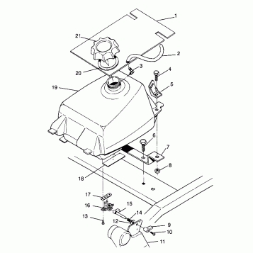 FUEL TANK ASSEMBLY 6x6 400L - U.S.  W958740, SWEDISH S958740 and NORWEGIAN (4930273027A014)