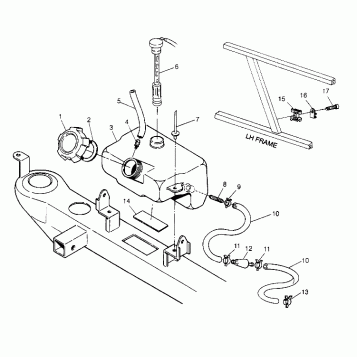 OIL TANK ASSEMBLY 6x6 400L - U.S.  W958740, SWEDISH  S958740 and NORWEGIAN (4930273027B001)