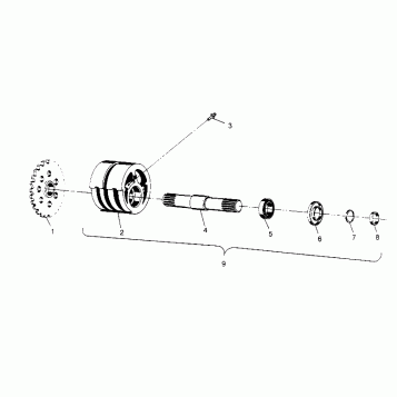 FRONT TIGHTENER ASSEMBLY 6x6 400L - U.S.  W958740, SWEDISH  S958740 and NOR (4930273027B005)