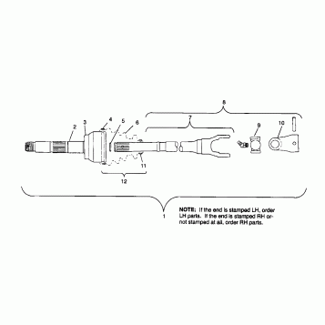 CV JOINT - NEAPCO PARTS 6x6 400L - U.S. W958740, SWEDISH S958740 and NORWEG (4930273027B006)