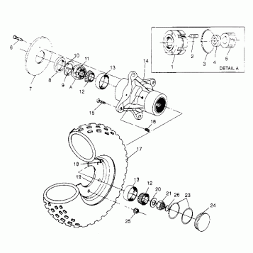 FRONT WHEEL ASSEMBLY 6x6 400L - U.S.  W958740, SWEDISH  S958740 and NORWEGI (4930273027B009)