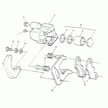 FRONT BRAKE ASSEMBLY 6x6 400L - U.S. W958740, SWEDISH S958740 and NORWEGIAN (4930273027B010)