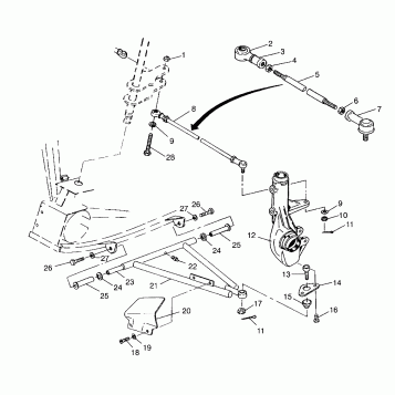 A-ARM/STRUT MOUNTING 6x6 400L - U.S. W958740, SWEDISH S958740 and NORWEGIAN (4930273027B013)
