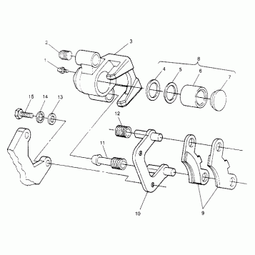 MIDDLE AXLE BRAKE ASSEMBLY 6x6 400L - U.S.  W958740, SWEDISH  S958740 and N (4930273027C004)