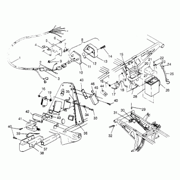 ELECTRICAL/TAILLIGHT ASSEMBLY 6x6 400L, U.S. W958740, SWEDISH S958740 and N (4930273027D003)