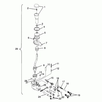 GEAR SELECTOR 6x6 400L, U.S. W958740, SWEDISH S958740 (4930273027D006)