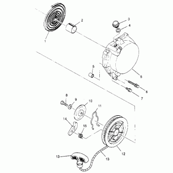RECOIL STARTER 6x6 400L, U.S. W958740, SWEDISH S958740 and NORWEGIAN N95874 (4930273027E003)