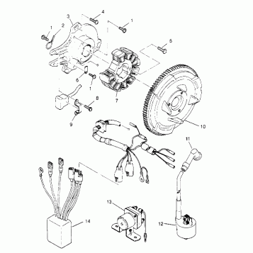 MAGNETO ASSEMBLY 6x6 400L - U.S.  W958740, SWEDISH  S958740 and NORWEGIAN N (4930273027E005)