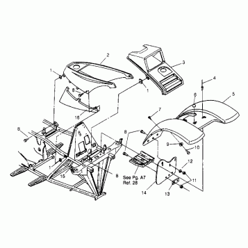 FRONT CAB ASSEMBLY  Trail Boss W958527 (4930323032A005)
