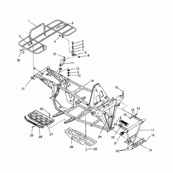 BUMPER and RACK MOUNTING Trail Boss W958527 (4930323032A007)