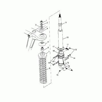 STRUT ASSEMBLY  Trail Boss W958527 (4930323032B001)