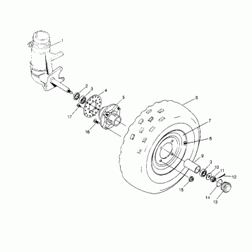 FRONT WHEEL ASSEMBLY  Trail Boss W958527 (4930323032B002)