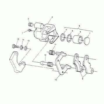 FRONT BRAKE ASSEMBLY Trail Boss W958527 (4930323032B003)