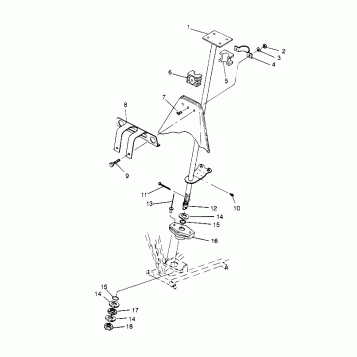STEERING POST ASSEMBLY  Trail Boss W958527 (4930323032B005)