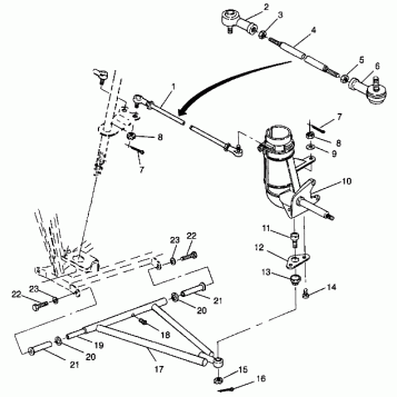STEERING/A-ARM ASSEMBLY Trail Boss W958527 (4930323032B006)
