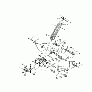 SWING ARM/SHOCK MOUNTING  Trail Boss W958527 (4930323032B009)