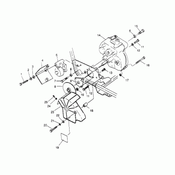 GEARCASE/BRAKE MOUNTING  Trail Boss W958527 (4930323032B013)
