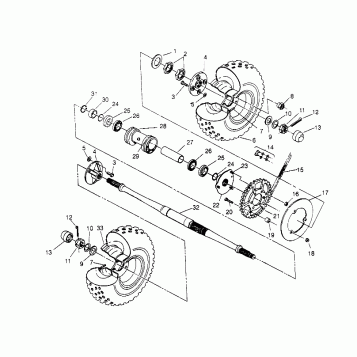 REAR WHEEL DRIVE ASSEMBLY Trail Boss W958527 (4930323032C002)