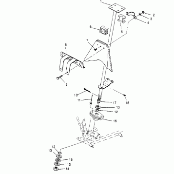 STEERING POST ASSEMBLY Trail Blazer W957221 (4930363036B006)