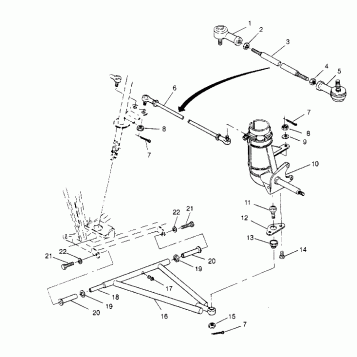 STEERING/A-ARM ASSEMBLY Trail Blazer W957221 (4930363036B007)